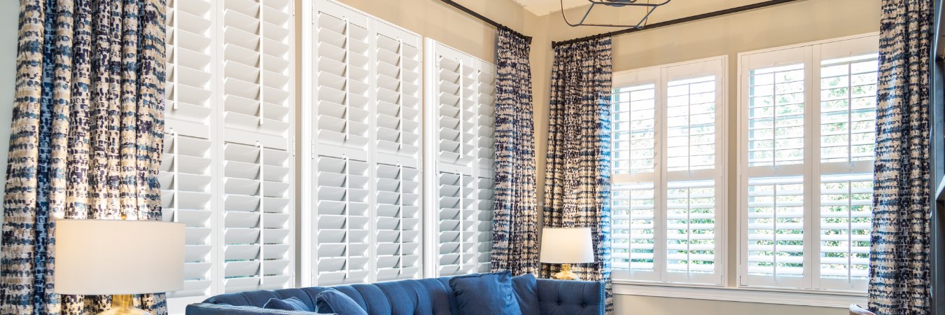 Plantation shutters in Joliet family room