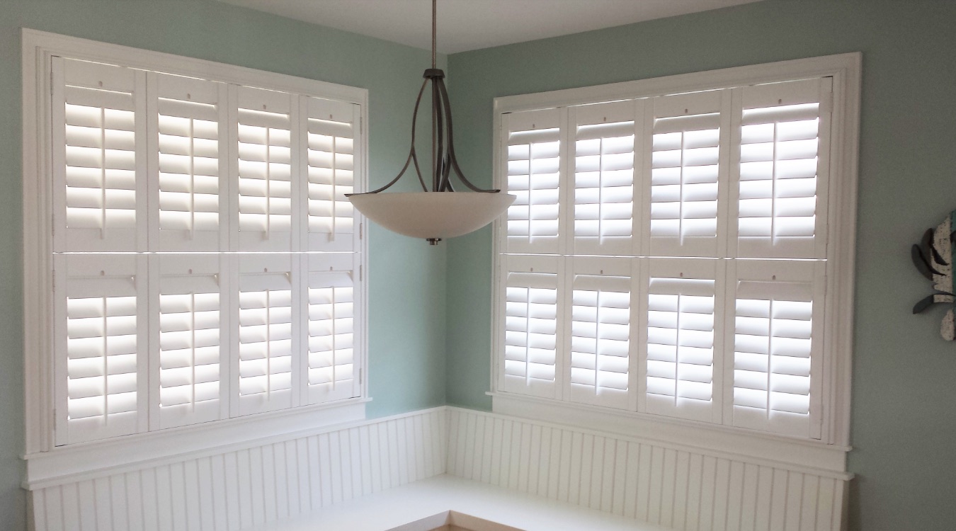 Studio shutters in a dining room