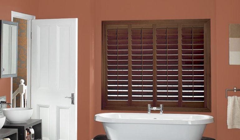 Put spare paint to proper use and give your rooms a fresh look. Plantation shutters in a bathroom