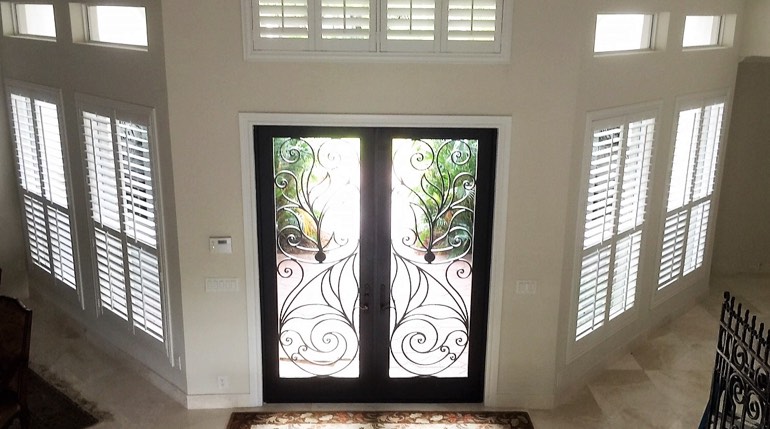 Chicago foyer plantation shutters