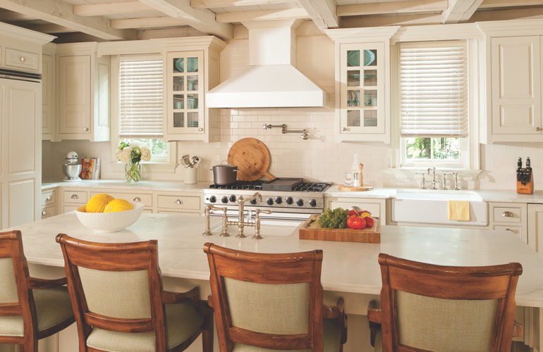 Kitchen Blinds In Chicago, IL Kitchen windows covered with blinds