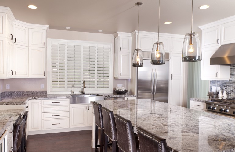 Kitchen Shutters In Chicago, IL A modern kitchen with plantation shutters